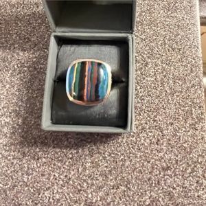 Silpada Natural Stone Sterling Silver Ring Size 8